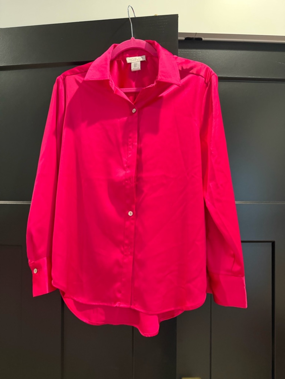 Rachel Zoe Bright Fuchsia Button-Down Blouse